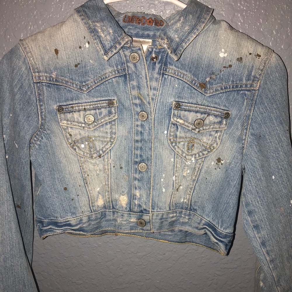 splatter paint crop jacket! 🍭